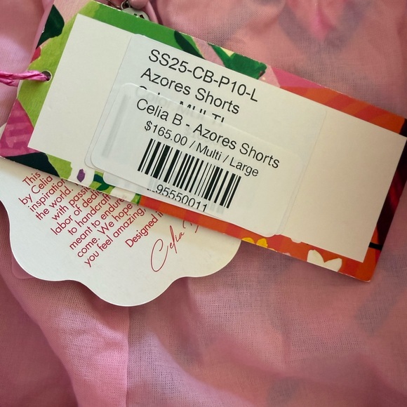 CeliaB Azores Colorful Plaid Ruffle Shorts Large - Picture 8 of 9